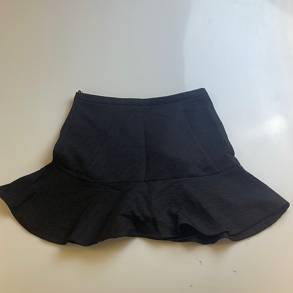 C. Luce Textured Black Flip Skirt